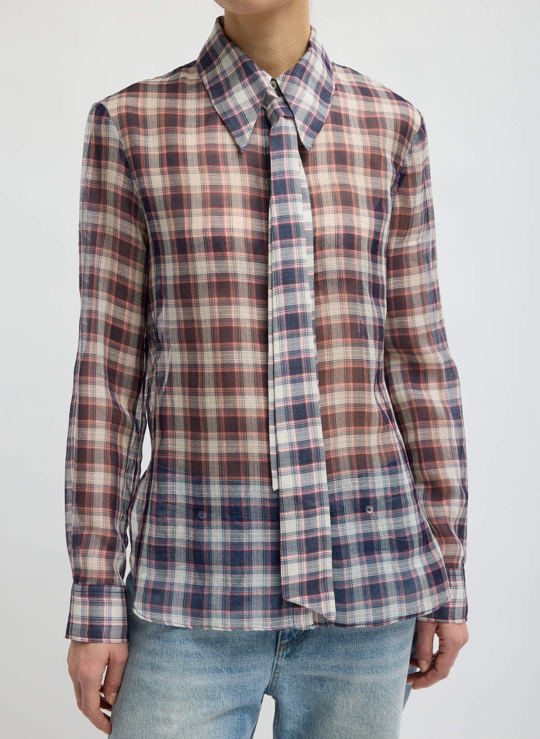 Removable Tie Silk Cotton Top