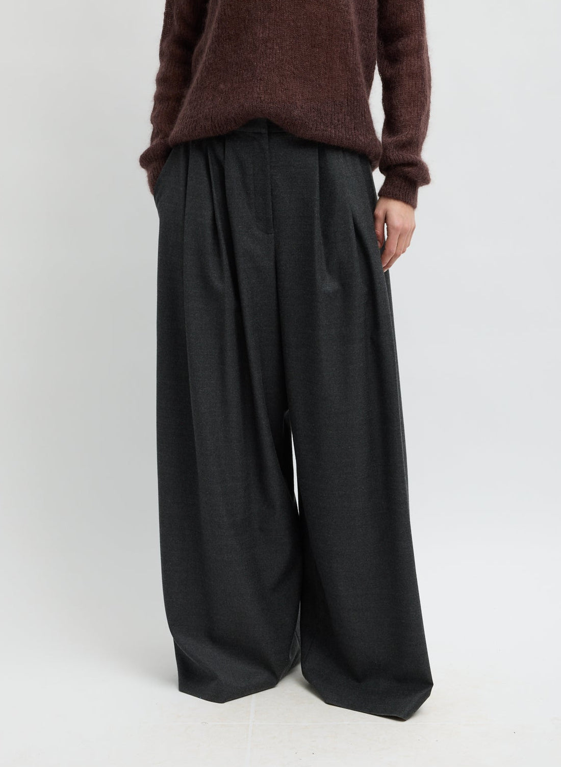 Cozy Flannel Triple Pleat Pant
