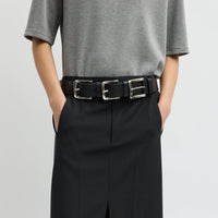 Triple Buckle Arthur Belt