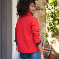 Patrick Fleece Henley Crimson