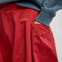 Nylon Lantern Skirt Red