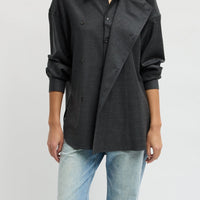 Cozy Flannel Overlapping Shirt
