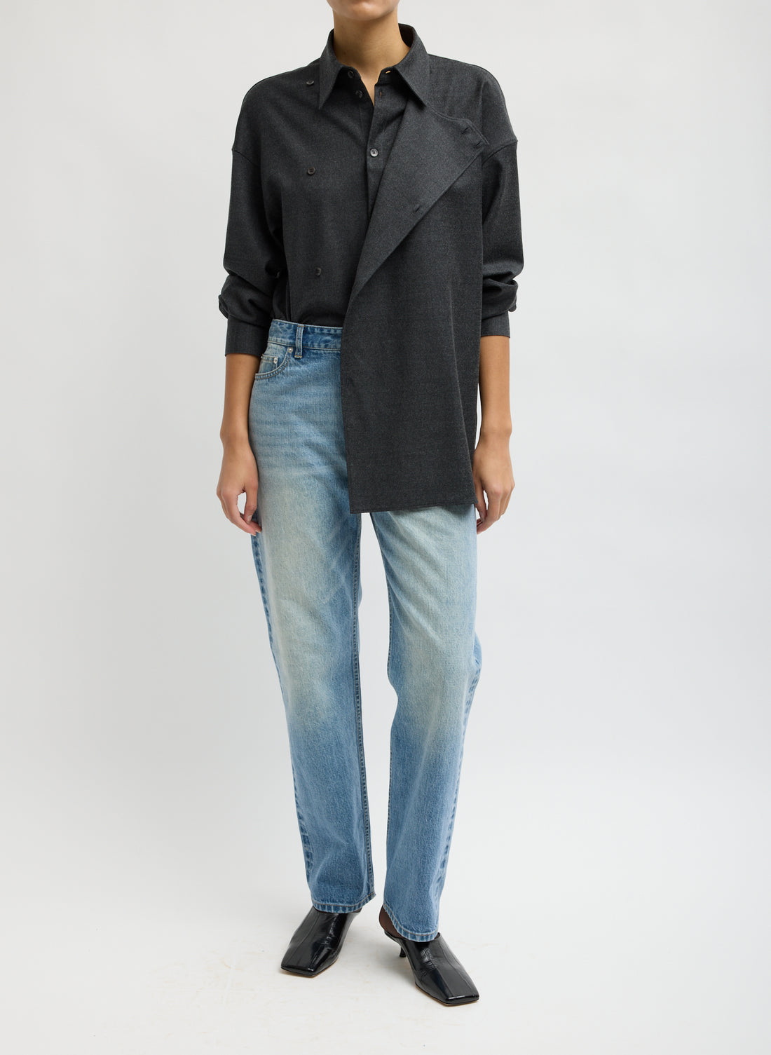 Cozy Flannel Overlapping Shirt