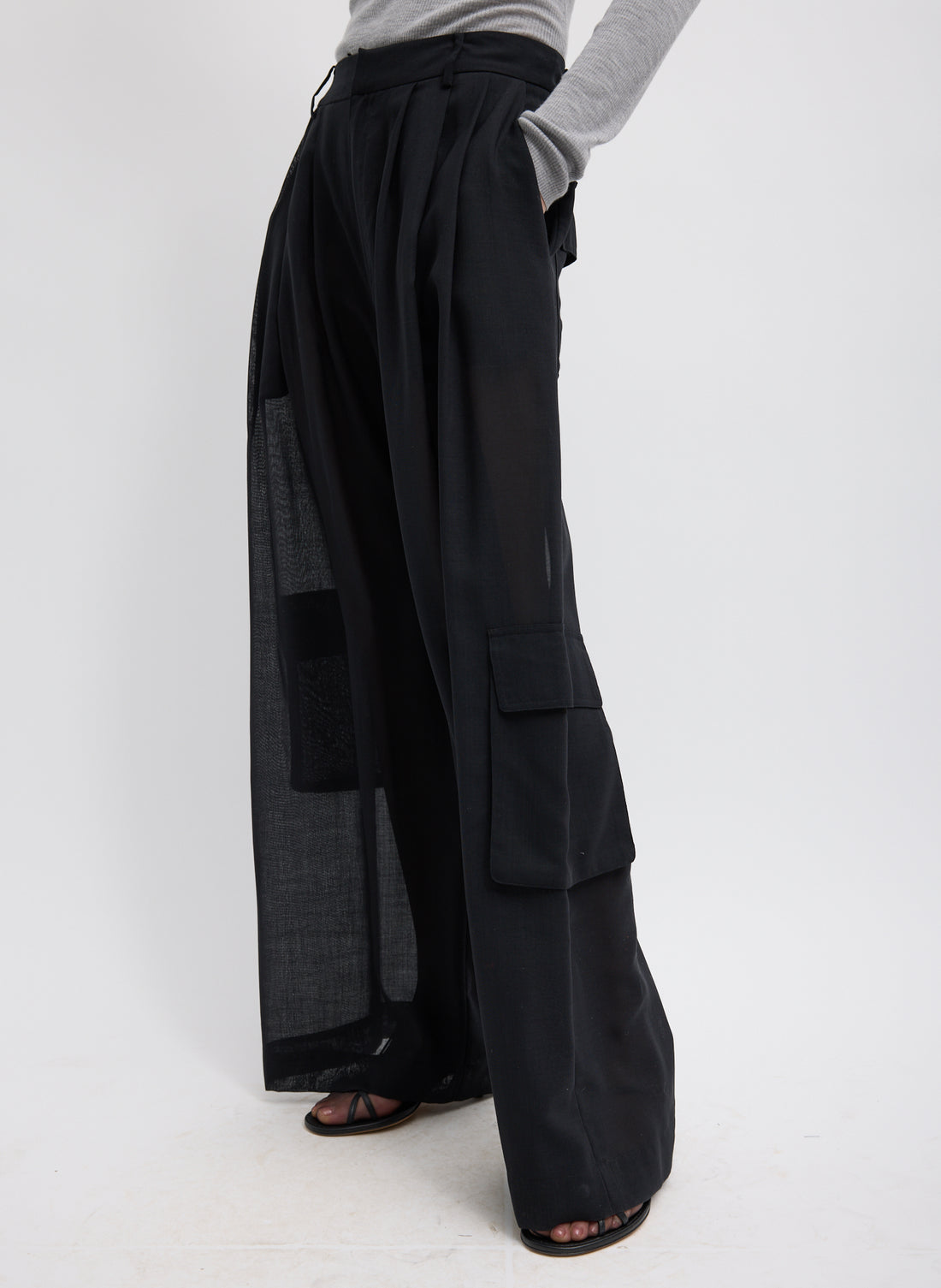 Sheer Wool Gauze Pant