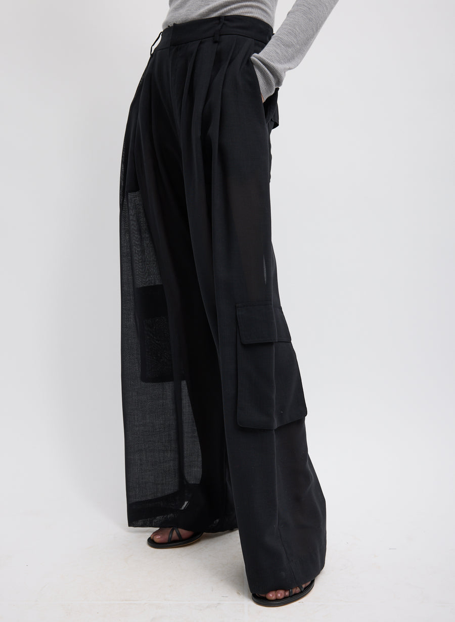 Sheer Wool Gauze Pant