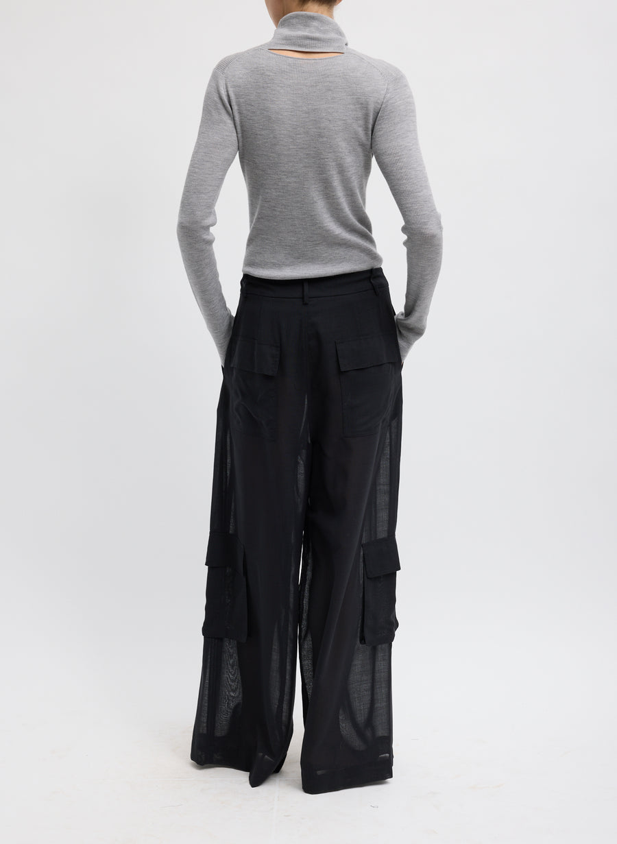 Sheer Wool Gauze Pant