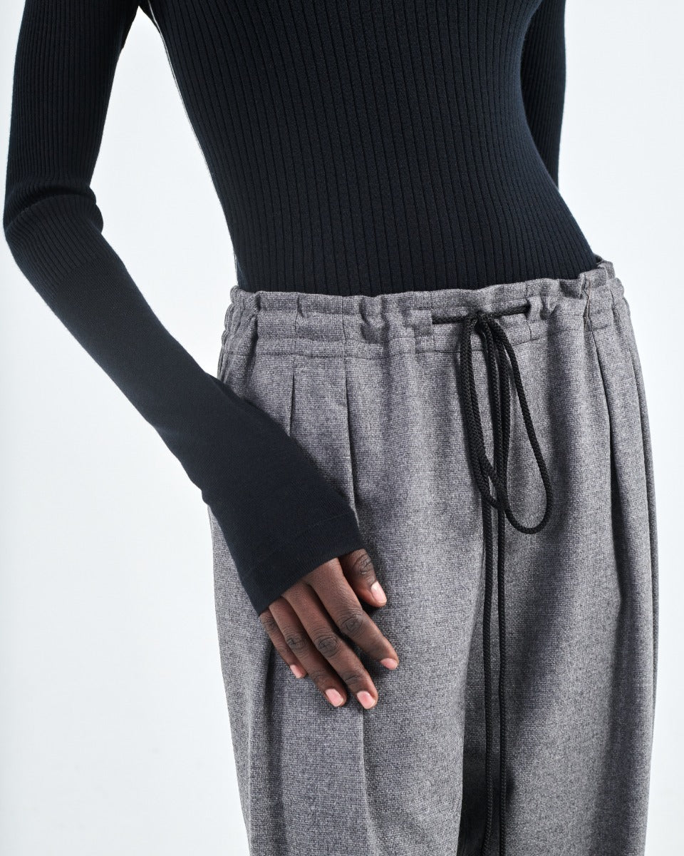 Barrel Leg Drawstring Trouser