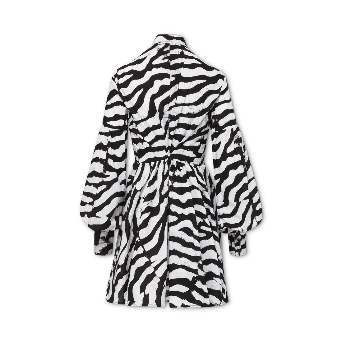 Hand-Batik Zebra Mini Dress