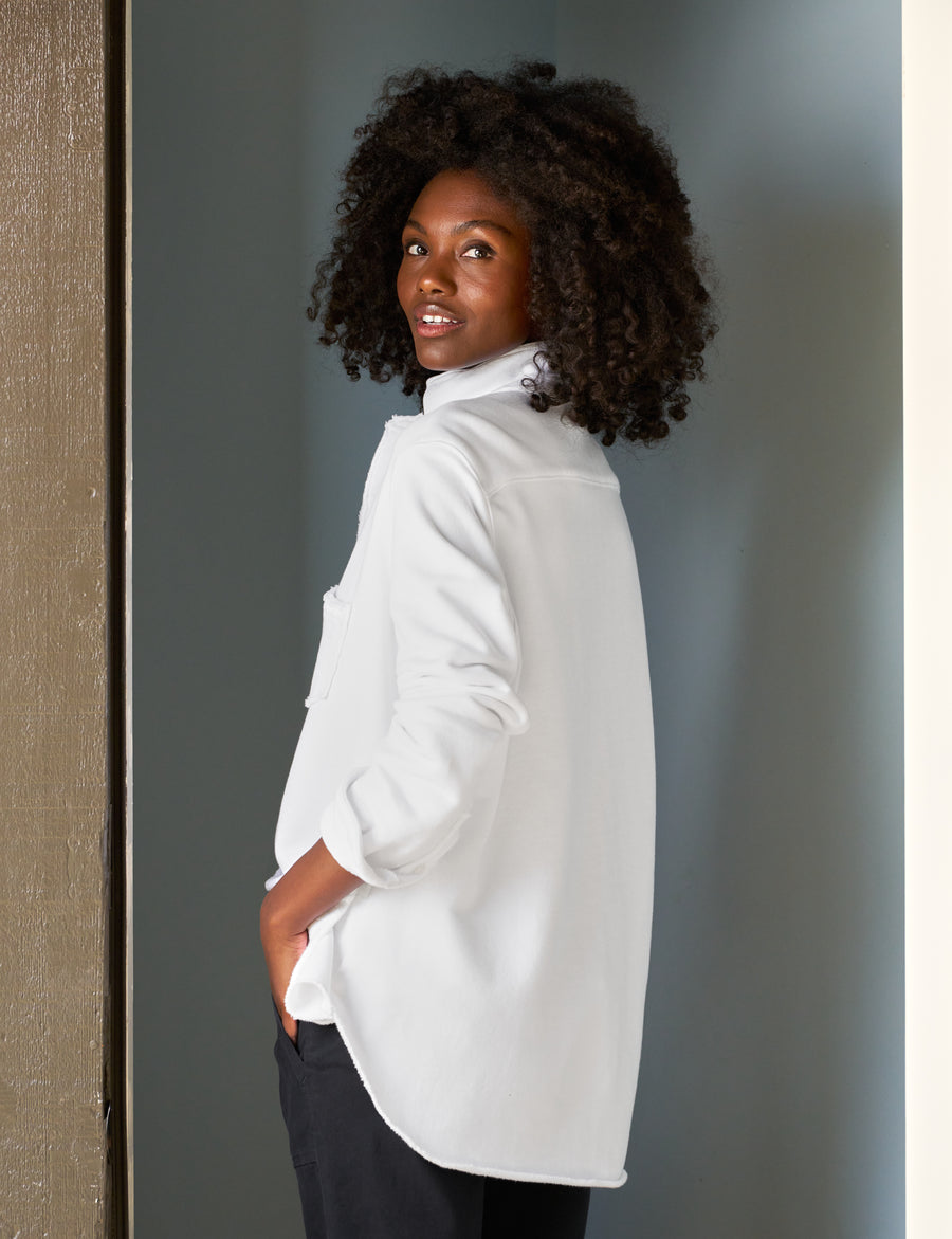 Eileen Sweatshirt Button Up