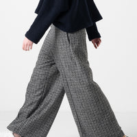 Geneva Wide Leg Check Trouser