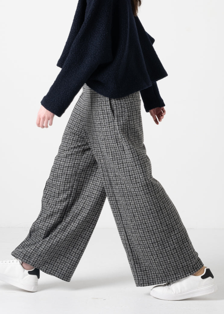 Geneva Wide Leg Check Trouser