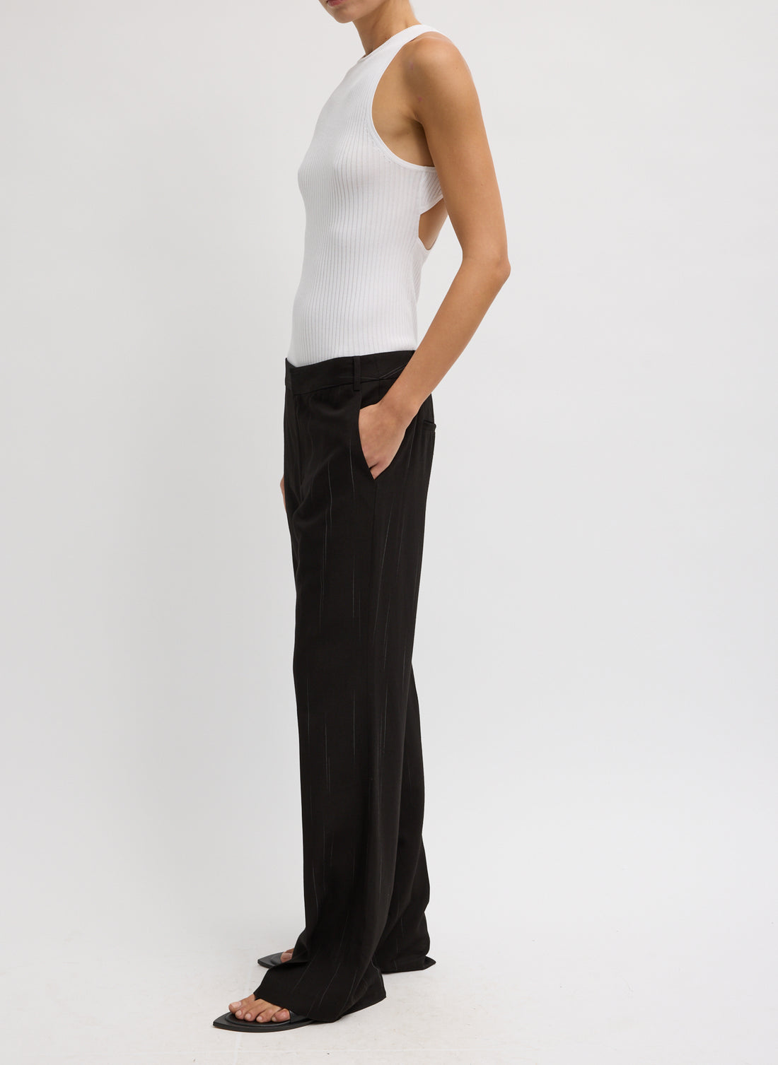 Ribbed Sweater Cut Out Tank
