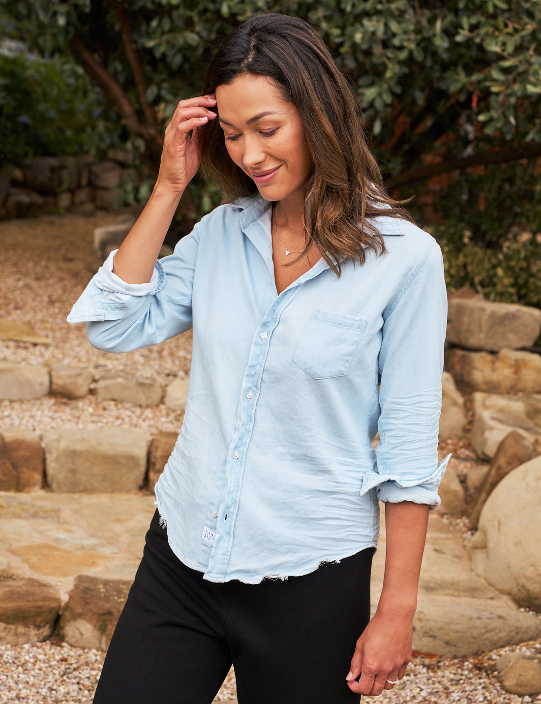 Barry Tattered Button Up