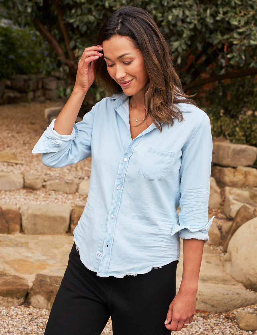 Barry Tattered Button Up