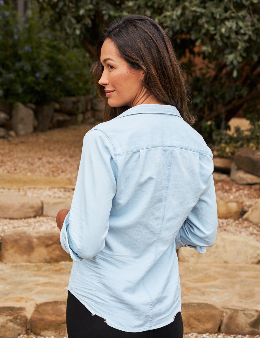 Barry Tattered Button Up