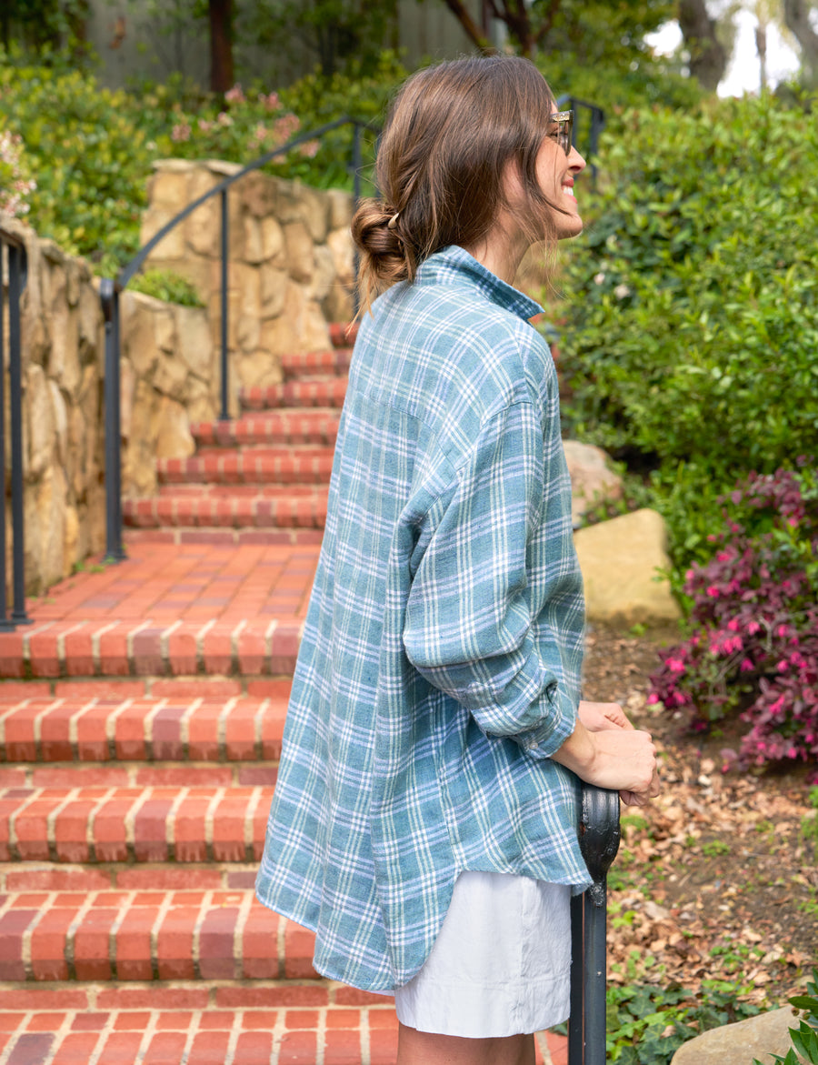 Shirley Green Plaid Button Up