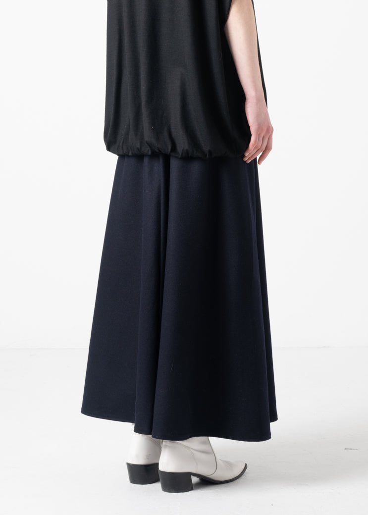 Halo Semi Flare Wool Skirt