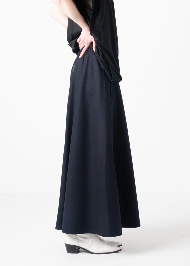 Halo Semi Flare Wool Skirt