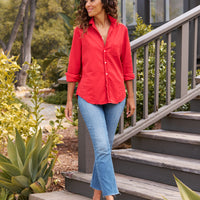 Eileen Button Up Crimson