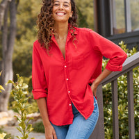 Eileen Button Up Crimson