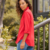 Eileen Button Up Crimson