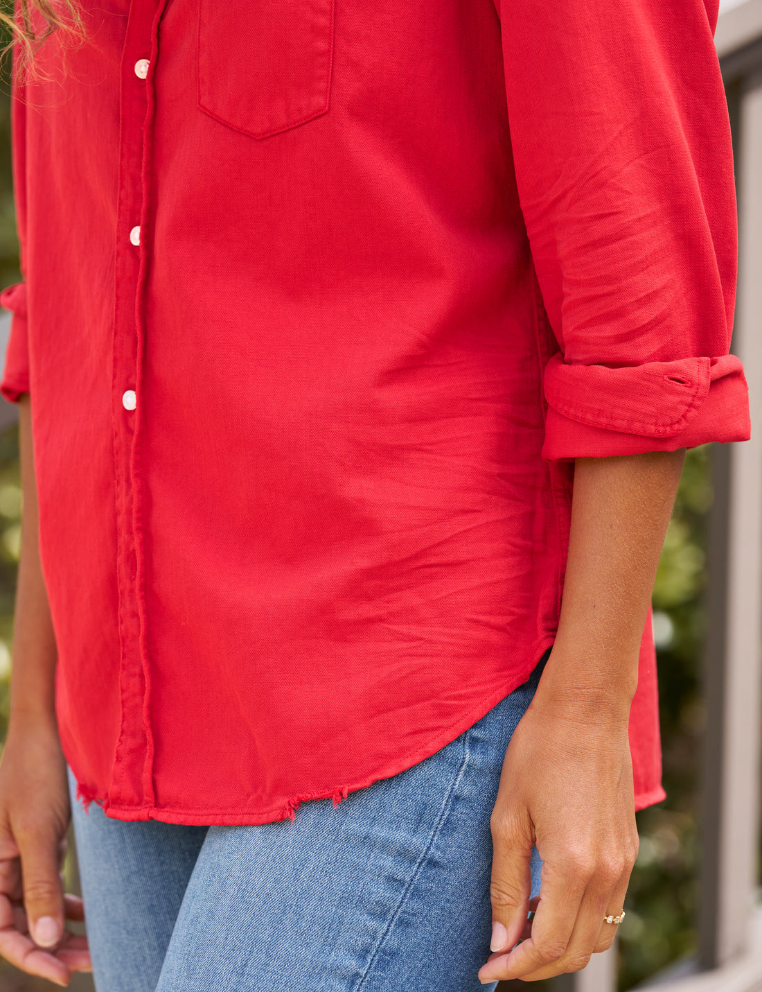 Eileen Button Up Crimson