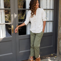 Eileen Vintage White Button Up