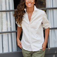 Eileen Vintage White Button Up