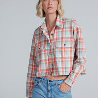 Crosby Orange Plaid Flannel