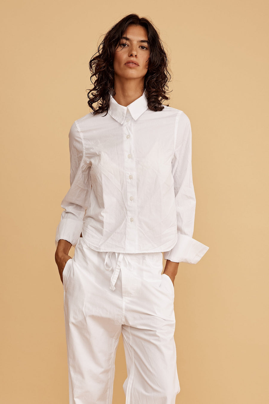Lily Cropped Button Down