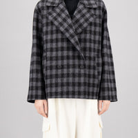 Cropped Outdoor Gingham Jacket