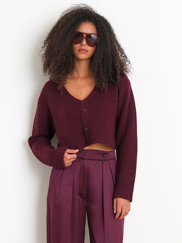 Bianco Cropped Cardigan