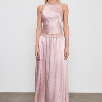 Satin Halter Scarf Top