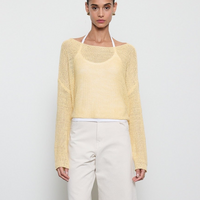 Open Knit Bateau Sweater Flan