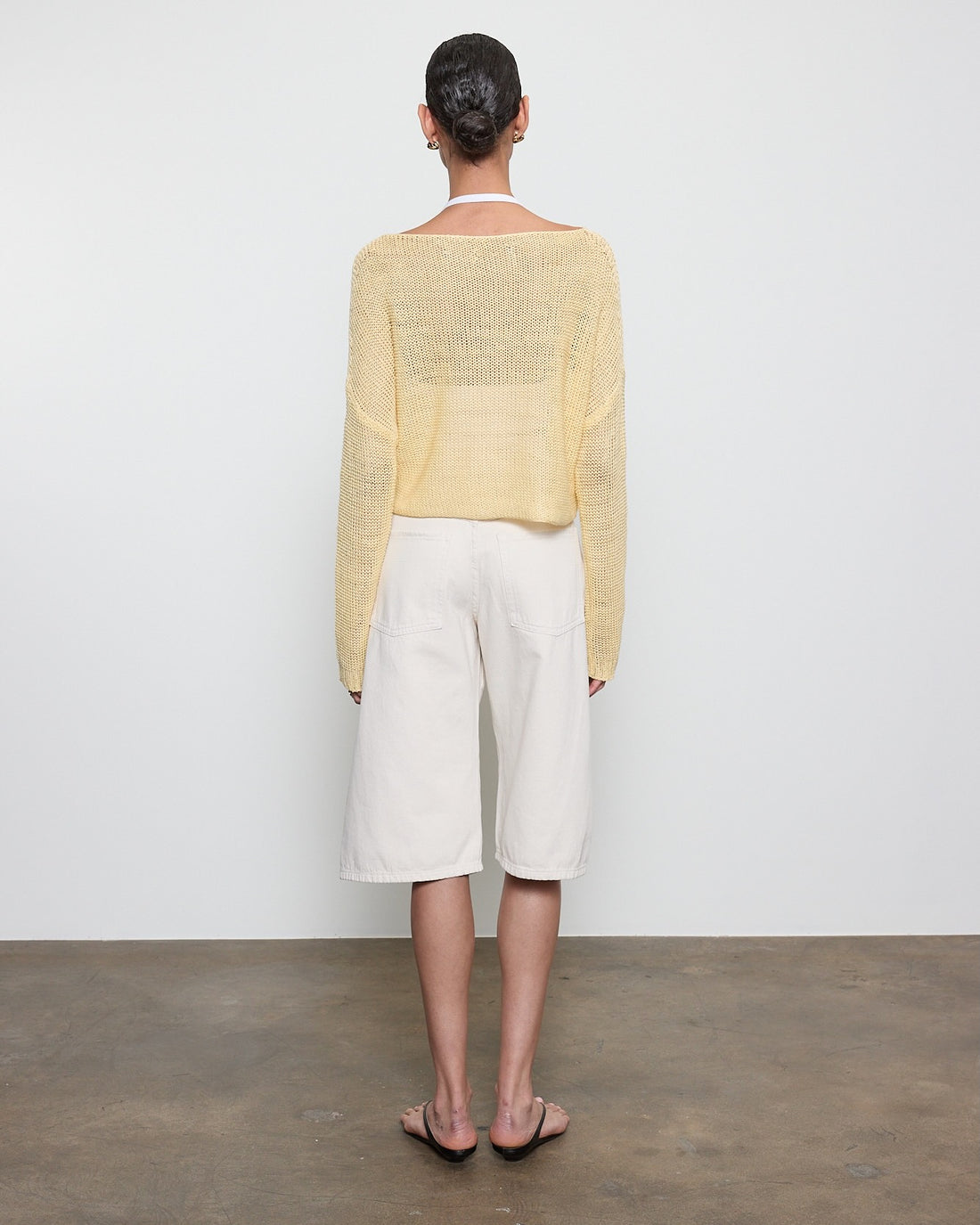 Open Knit Bateau Sweater Flan