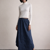Poplin Sateen Maxi Skirt