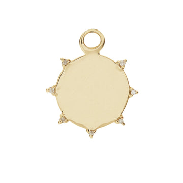 Diamond Sunbeam Medallion Charm