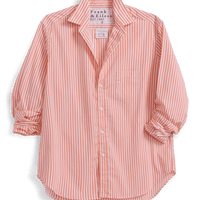 Eileen Peach Stripe Button Up