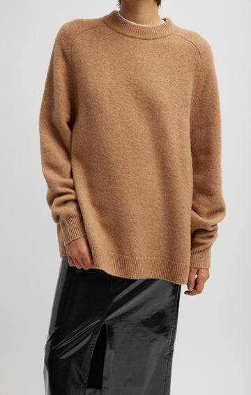 Camel Hair Oversized Pullover