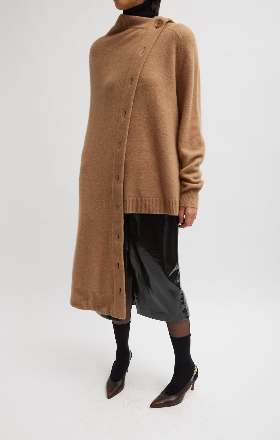 Camel Hair Knit Cape