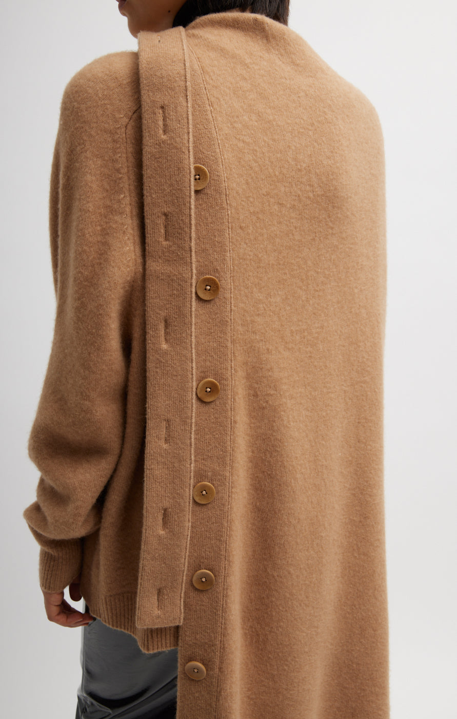 Camel Hair Knit Cape