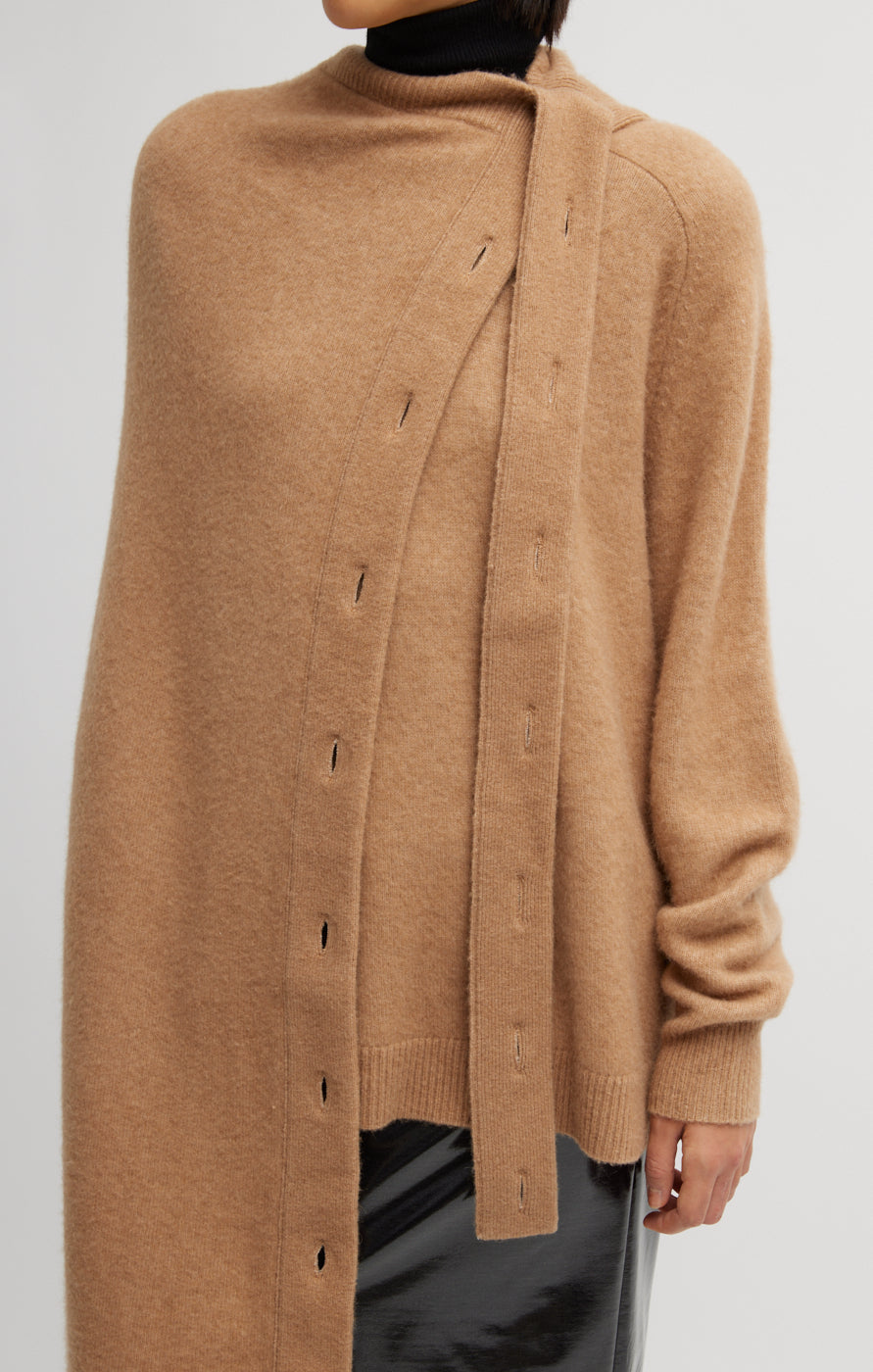 Camel Hair Knit Cape