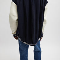 Felted Wool Varsity Bomber