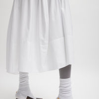 Shirred Nylon Panel Skirt