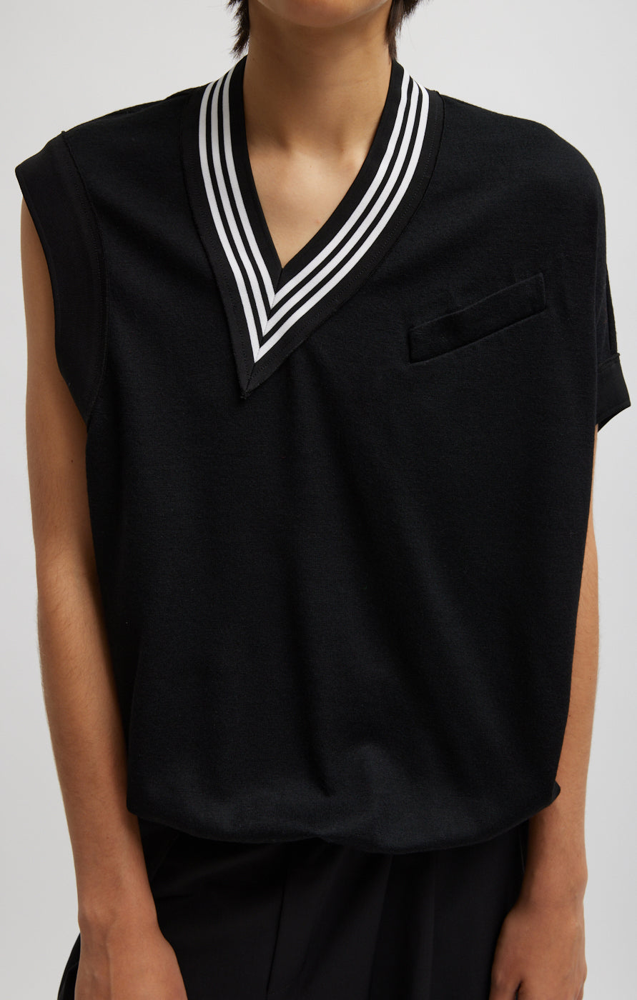 Wool Jersey Tennis Vest