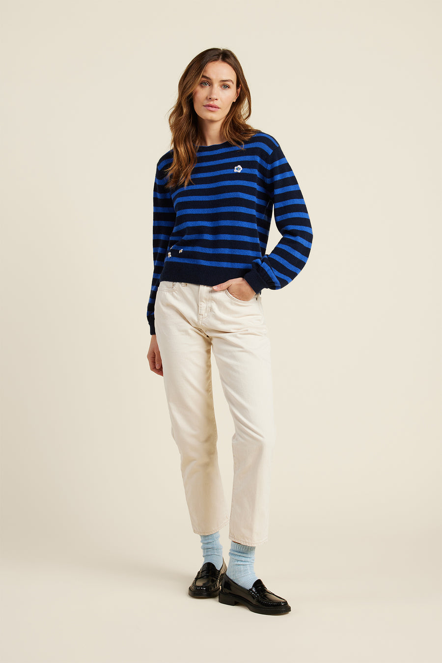 Ryann Navy Stripe Sweater