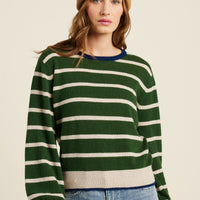 Ryann Green Stripe Sweater