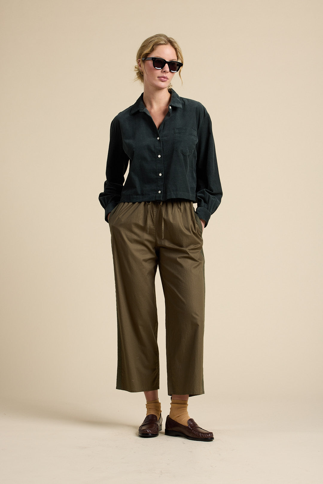 Nessa Shirt Deep Teal Cord