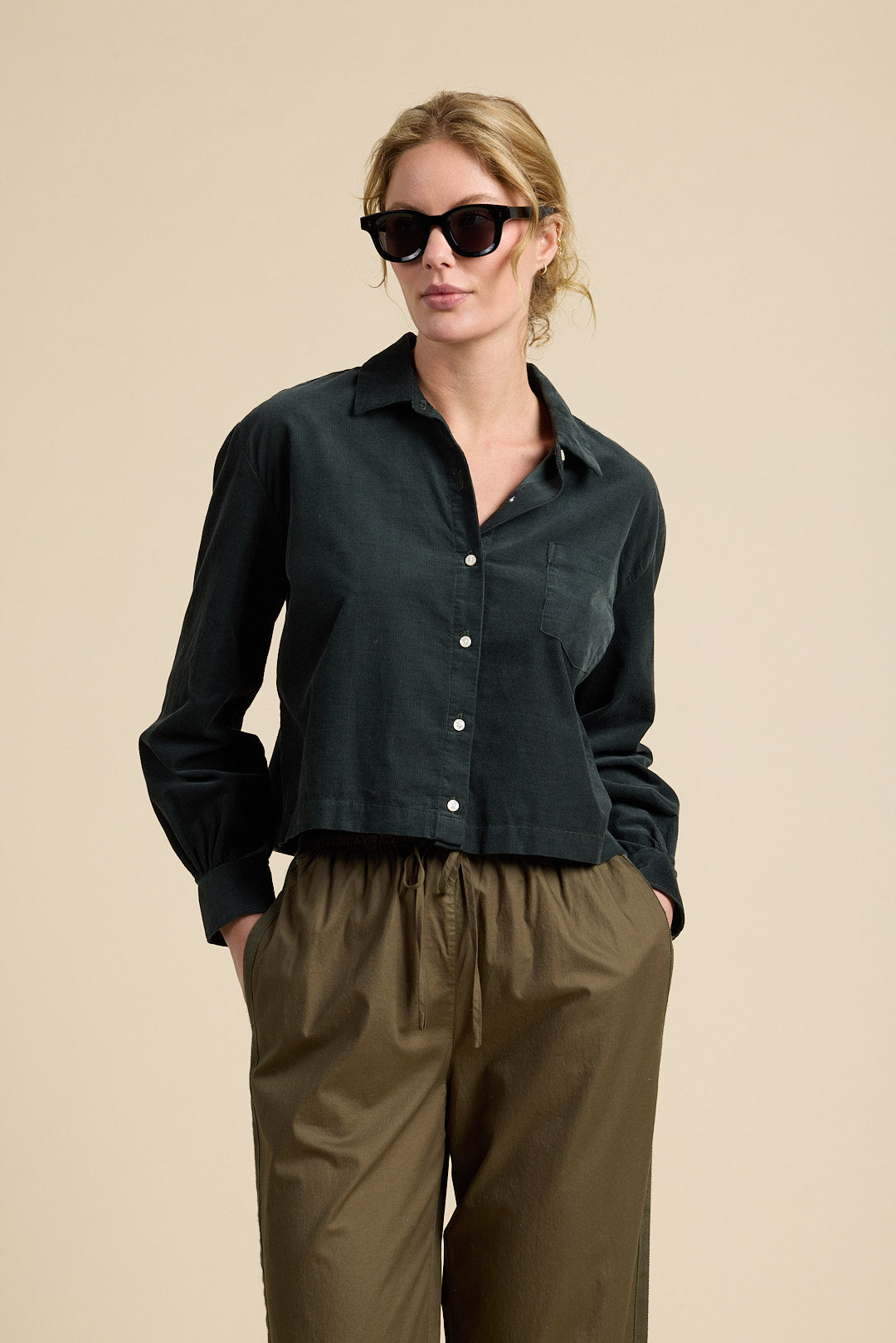 Nessa Shirt Deep Teal Cord