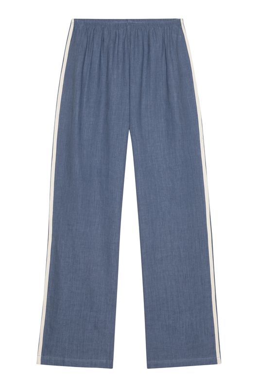 The Linen Crop Racer Stripe Pant